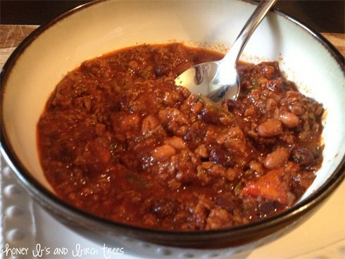 Slow Cooker Ground Beef and Chorizo Chili