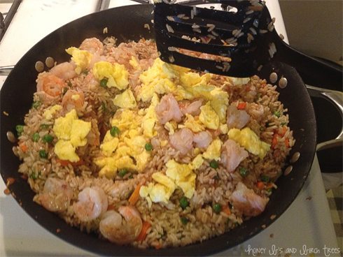 Shrimp Fried Rice with Sweet Soy Sauce