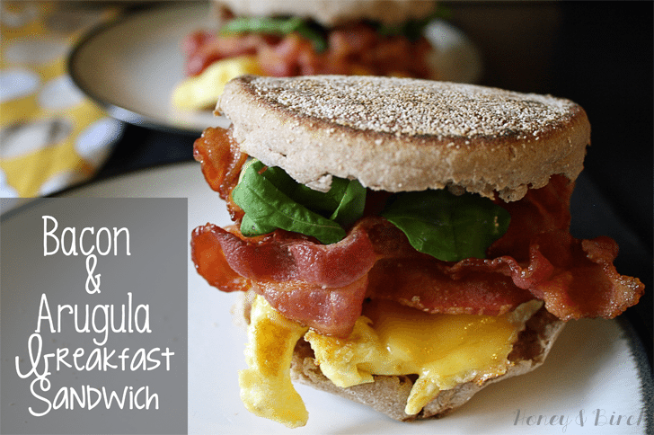 Bacon and Arugula Breakfast Sandwich