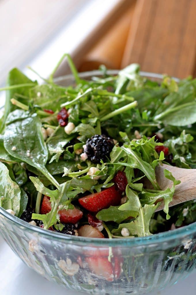 Berry Goat Cheese Salad Honey and Birch