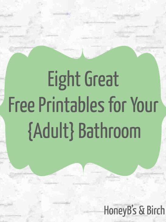 Free Printables for Your Adult Bathroom Walls