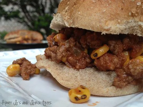 Corn and Black Bean Sloppy Joes