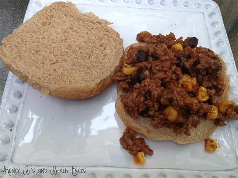 Corn and Black Bean Sloppy Joes
