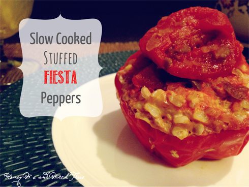 Slow Cooked Stuffed Fiesta Peppers | Honey Bs and Birch 