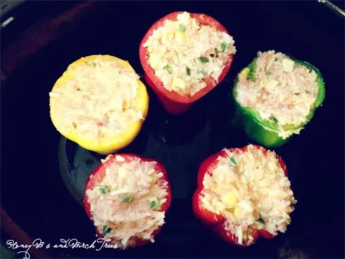 Slow Cooked Stuffed Fiesta Peppers | Honey Bs and Birch 