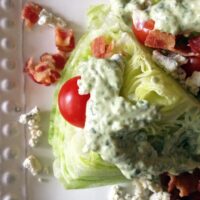 Green Goddess Wedge Salad - try this herby dressing the next time you make a wedge salad at home! | www.honeyandbirch.com