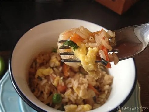 Shrimp Fried Rice with Sweet Soy Sauce
