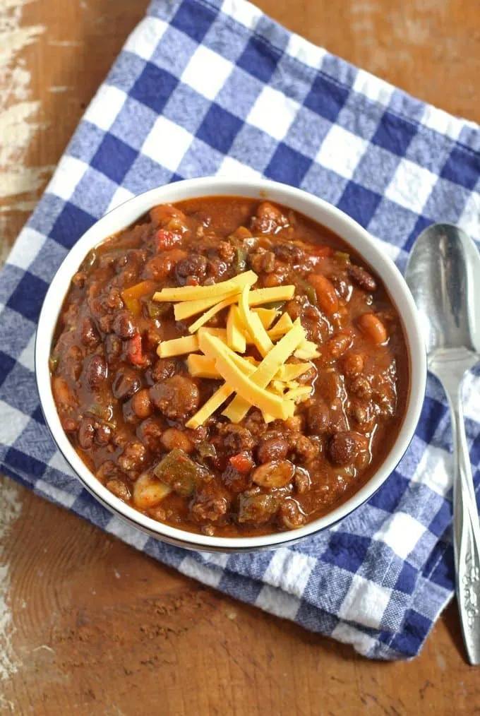 Slow Cooker Chorizo and Ground Beef Chili | Honey and Birch