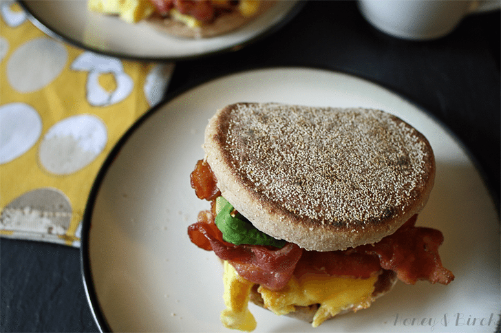 Bacon and Arugula Breakfast Sandwich