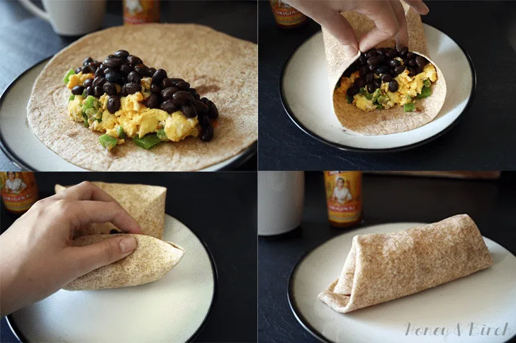 Easy Black Bean Breakfast Burritos
