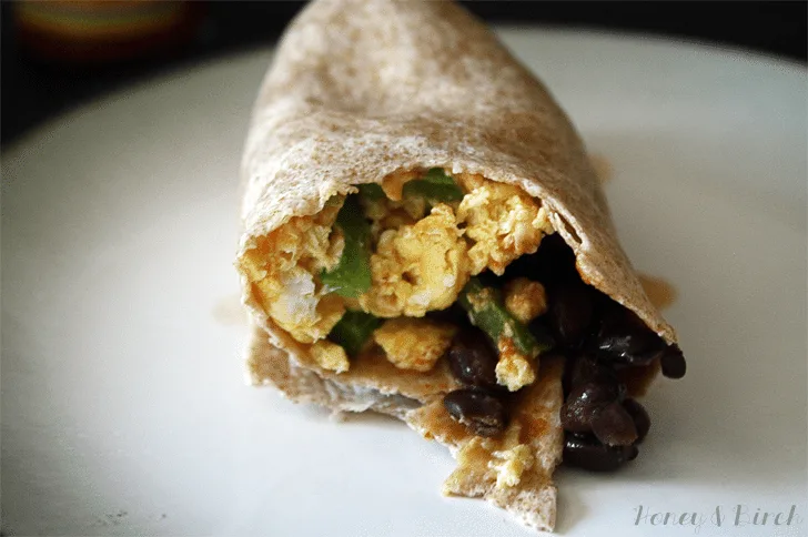 Easy Black Bean Breakfast Burritos