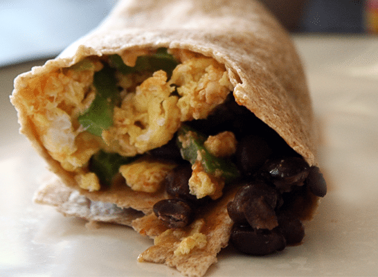 Black Bean Breakfast Burrito