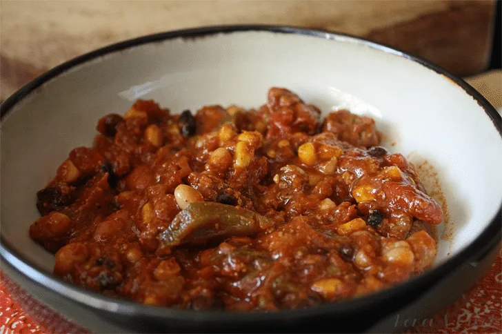 Everything but the kitchen sink chili is hearty! Full of meat and veggies, it's bound to become your favorite chili recipe.