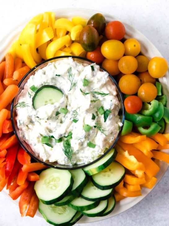 photo of veggie dip