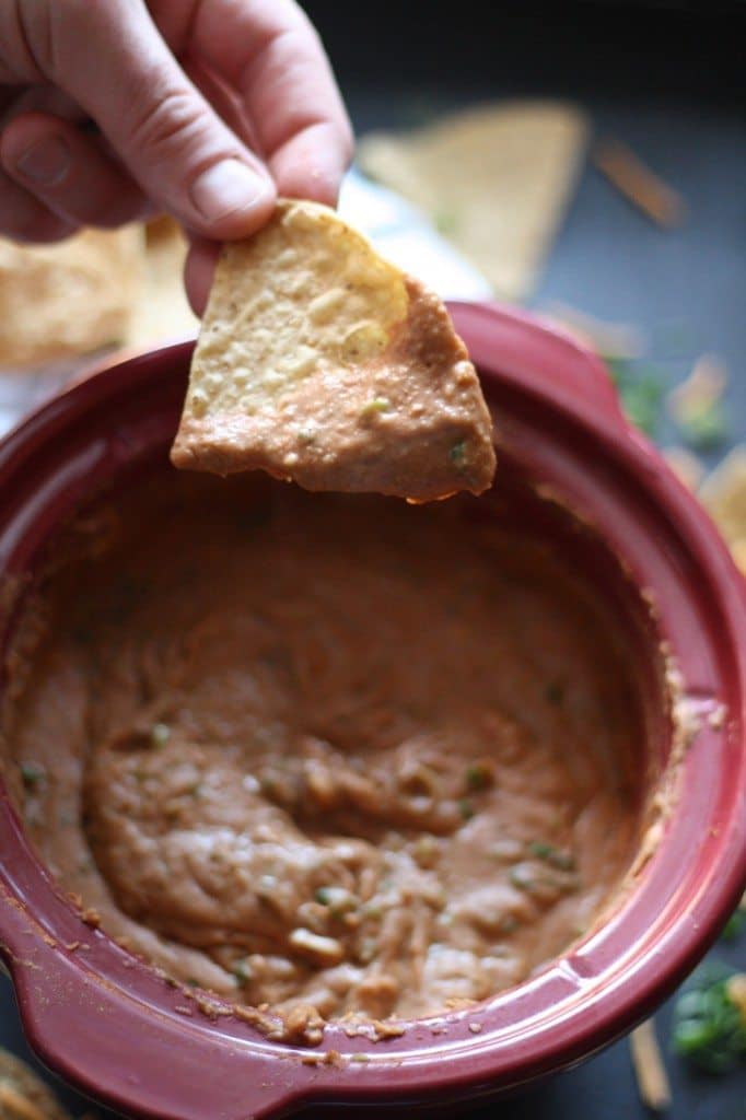 Slow Cooker Refried Bean Dip Easy Party Appetizer
