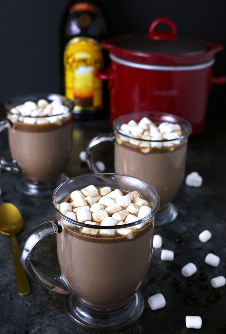 3 mugs of Kahlua hot chocolate