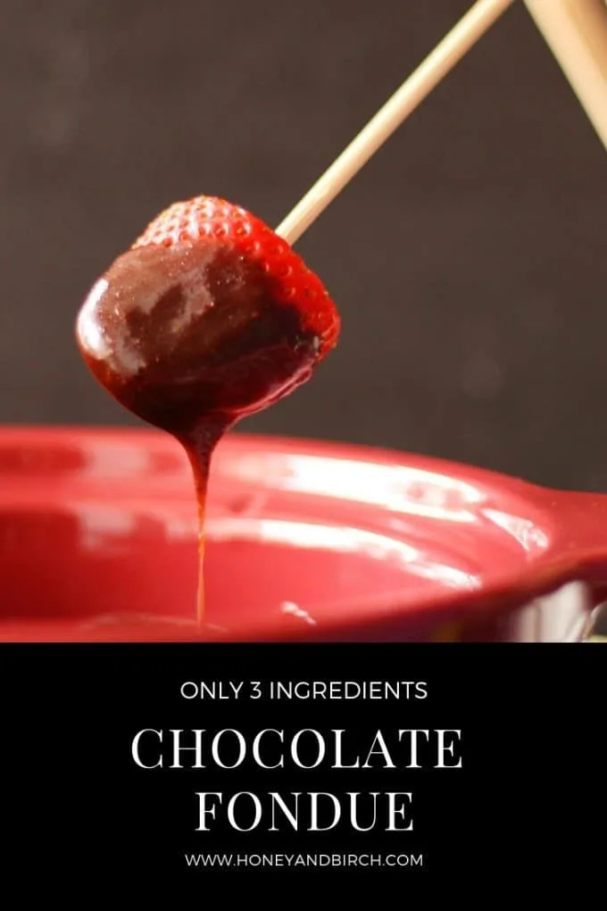 slow cooker chocolate fondue Pinterest image
