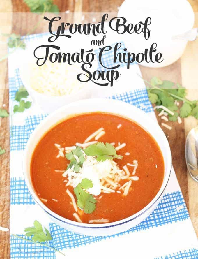 Ground Beef and Tomato Chipotle Soup