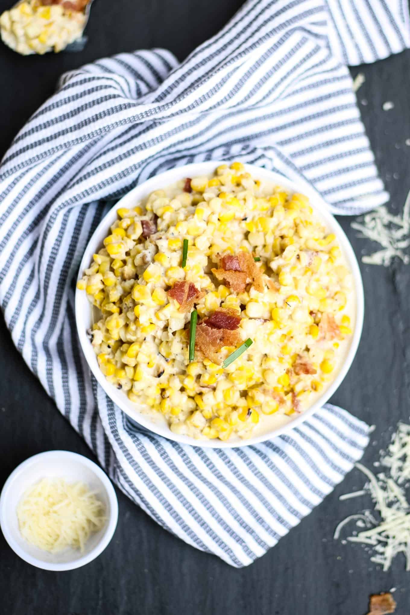 Creamed Corn with Bacon » The Thirsty Feast by honey and birch