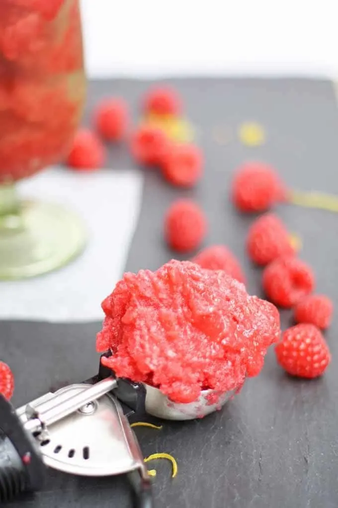 Raspberry Lemon Granita | Honey and Birch