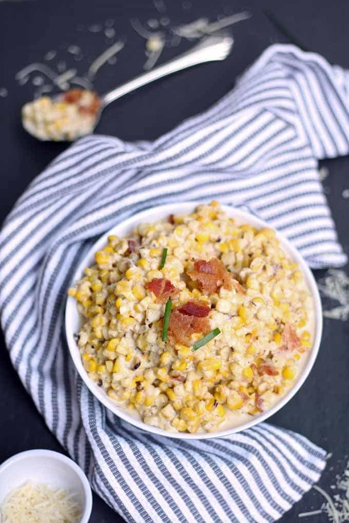 Roasted Cream Corn with Bacon | Honey and Birch