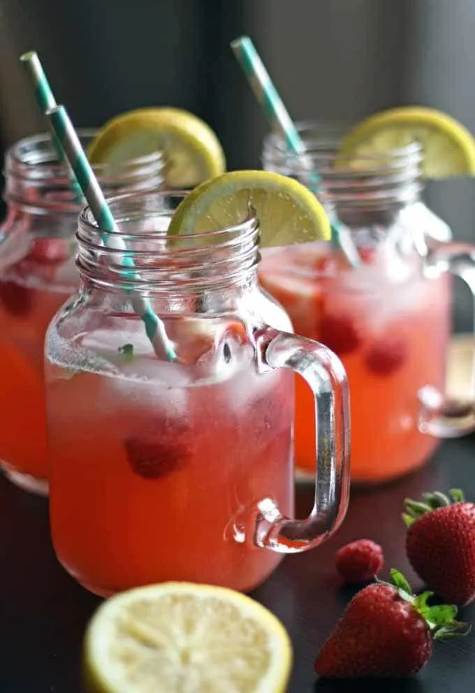 Berry Basil Lemonade | Honey and Birch