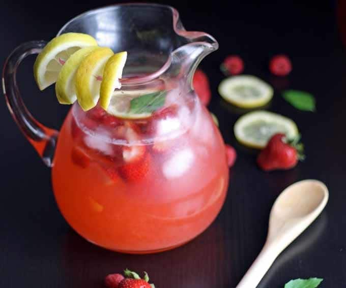 Berry Basil Lemonade | Honey and Birch