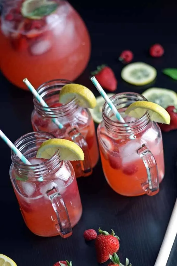 Berry Basil Lemonade | Honey and Birch