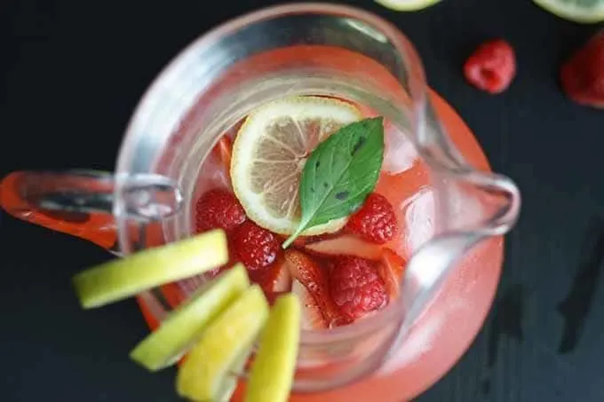 Berry Basil Lemonade | Honey and Birch