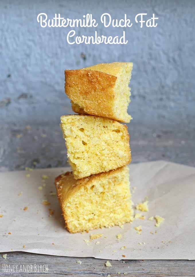 Buttermilk Duck Fat Cornbread | Honey and Birch