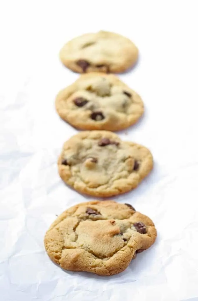 These duck fat chocolate chip cookies are a great alternative to the traditional cookie. Only 10 minutes to bake! srcset=