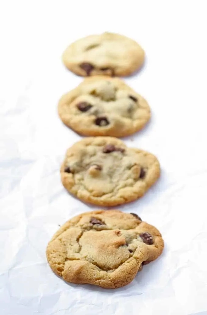 These duck fat chocolate chip cookies are a great alternative to the traditional cookie. Only 10 minutes to bake! >> Honey and Birch | www.honeyandbirch.com