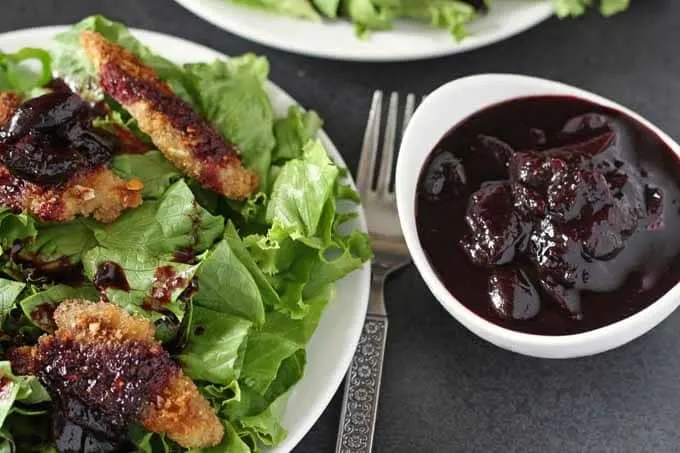 Duck Tender Salad with Cherry Balsamic Dressing | Honey and Birch