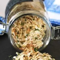 homemade onion soup mix in a jar