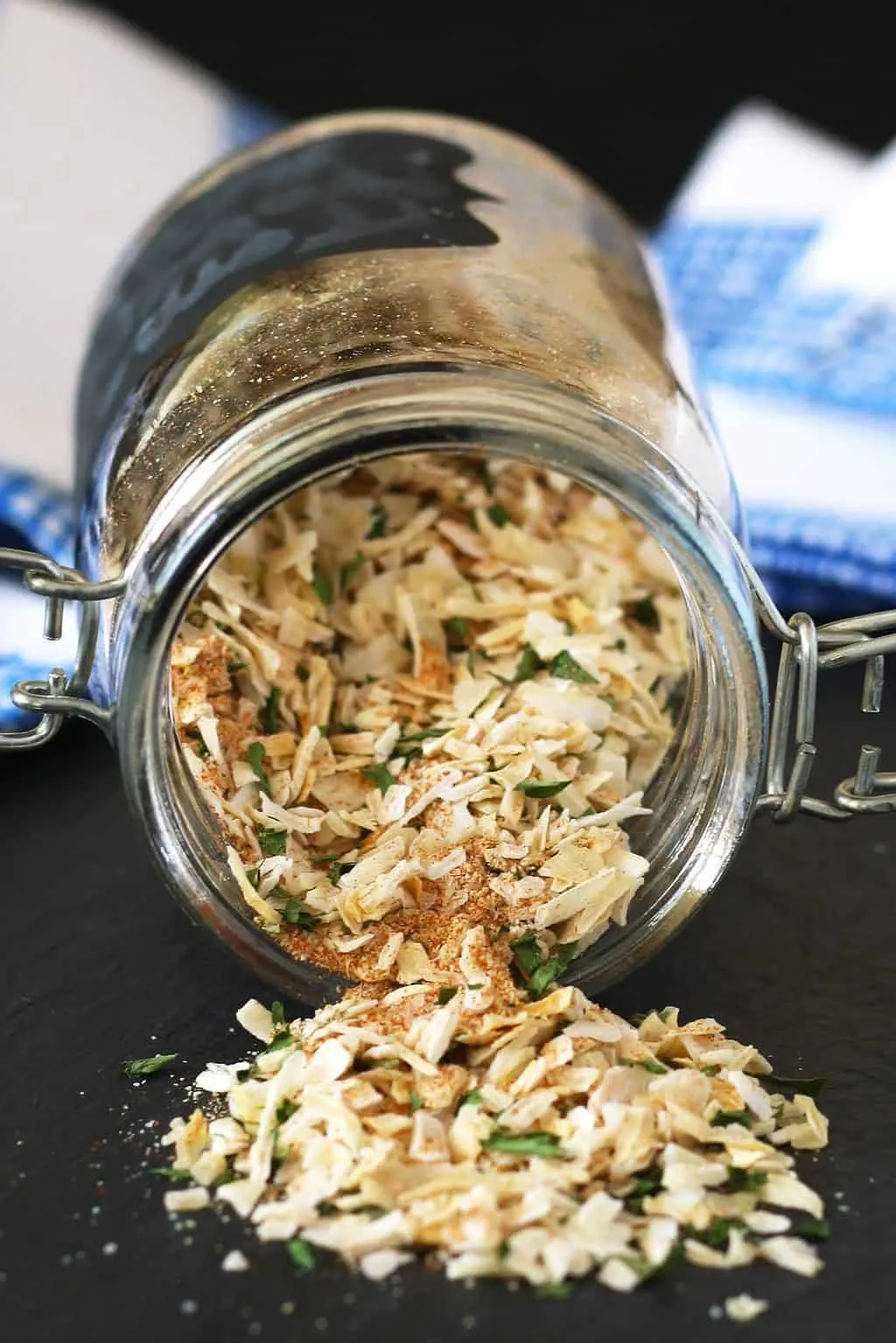 homemade onion soup mix in a jar