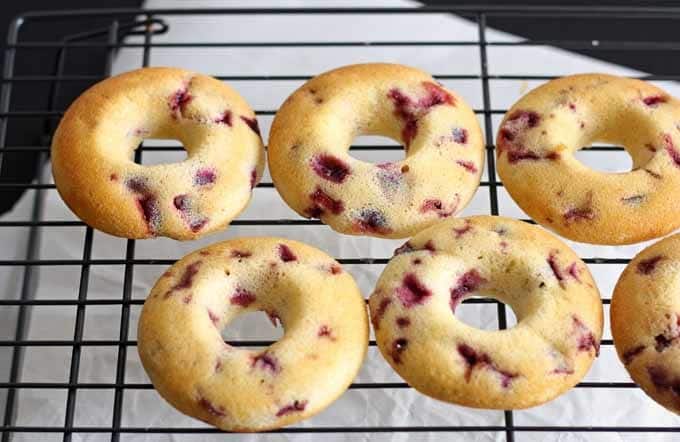 Baked Cherry Vanilla Bean Doughnuts | Honey and Birch
