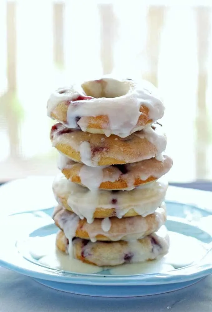 Baked Cherry Vanilla Bean Doughnuts | Honey and Birch