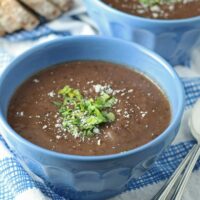 3 Ingredient Black Bean Soup | honeyandbirch.com #easy