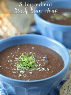 3 Ingredient Black Bean Soup | honeyandbirch.com #easy