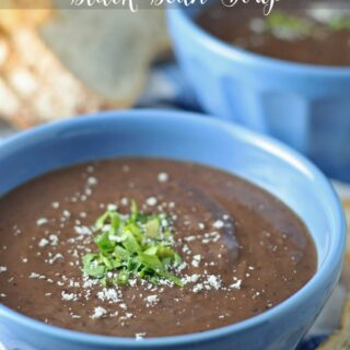3 Ingredient Black Bean Soup | honeyandbirch.com #easy