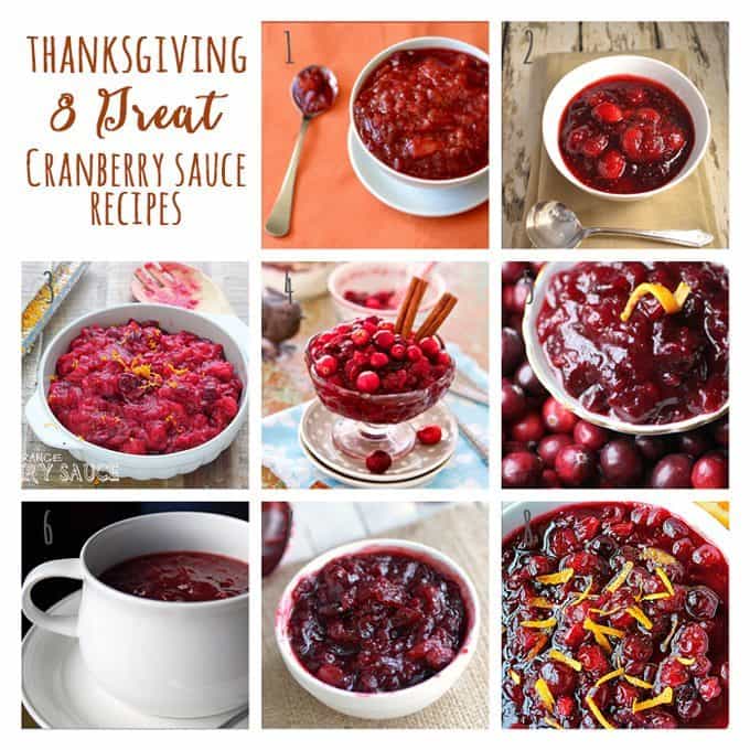 8 Great: Thanksgiving Dinner Edition | 8 Great Cranberry Sauce Recipes | www.honeyandbirch.com