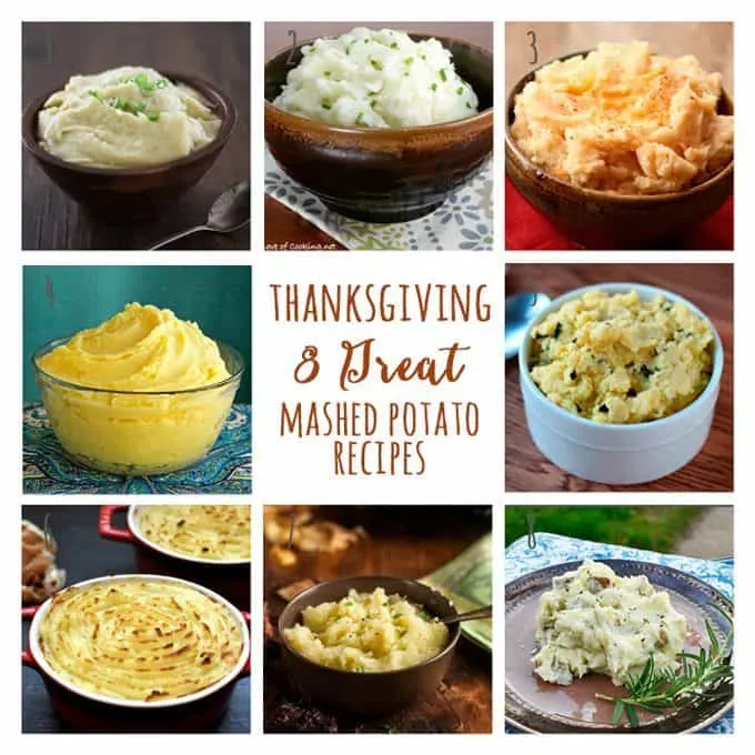 8 Great: Thanksgiving Dinner Edition | 8 Great Mashed Potato Recipes | www.honeyandbirch.com