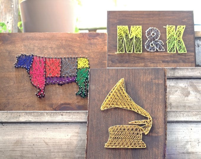 The product of our group string art day!