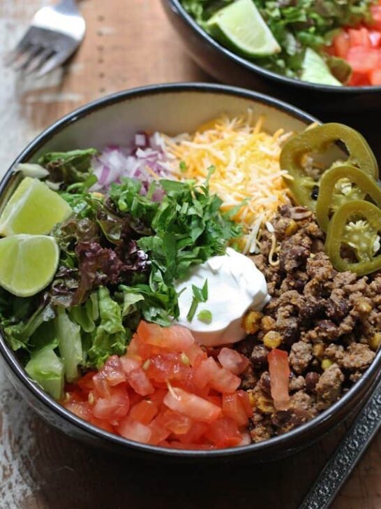 Loaded Burrito Bowls | Honey and Birch