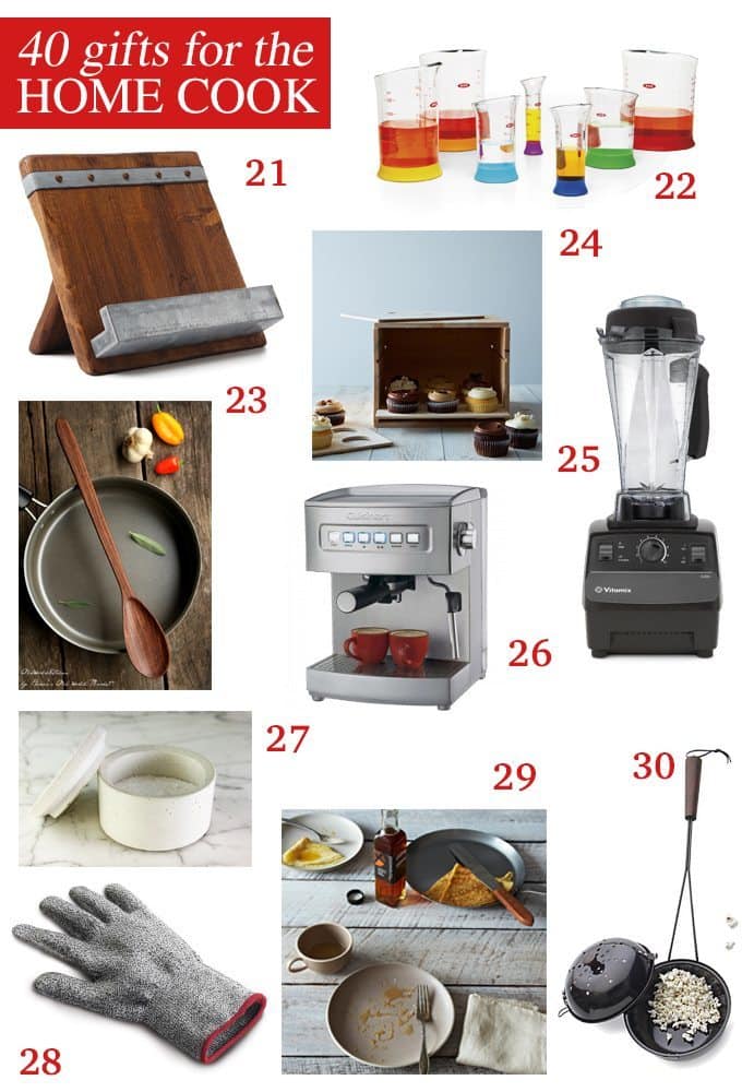 This kitchen gift guide contains 40 gifts for the home cook - perfect for amateur chefs and foodies alike! | www.honeyandbirch.com