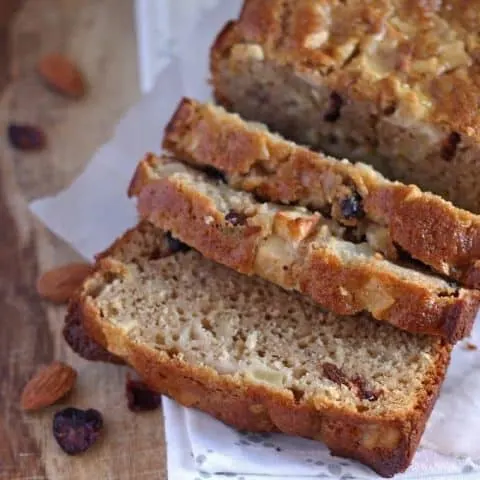 Apple Almond Cranberry Quick Bread