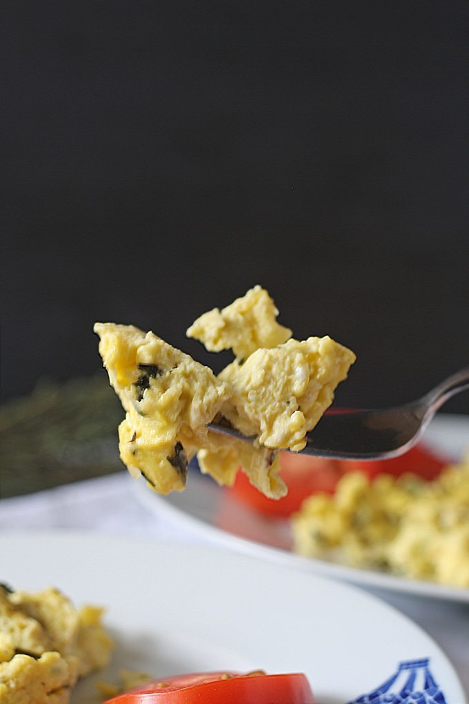 Leftover Herb Breakfast Scrambler | www.honeyandbirch.com