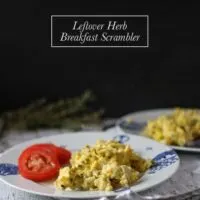 Leftover Herb Breakfast Scrambler | www.honeyandbirch.com