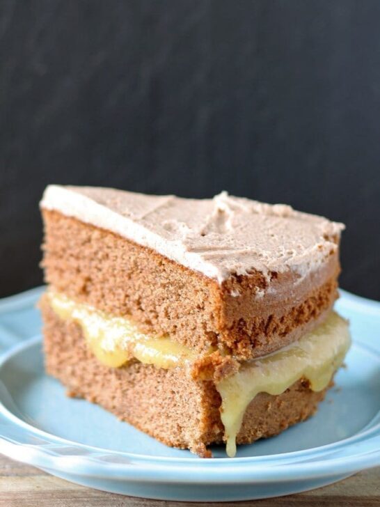 Spice Cake with Apple Curd and Cinnamon Marscapone Frosting