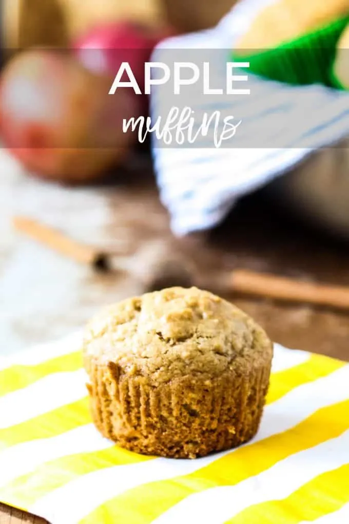 spiced apple muffin pin image